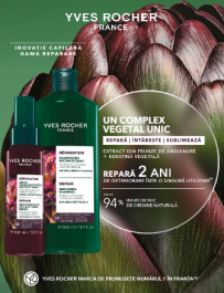 Descoperă prima gamă de îngrijire Yves Rocher ce repară structura fibrei capilare